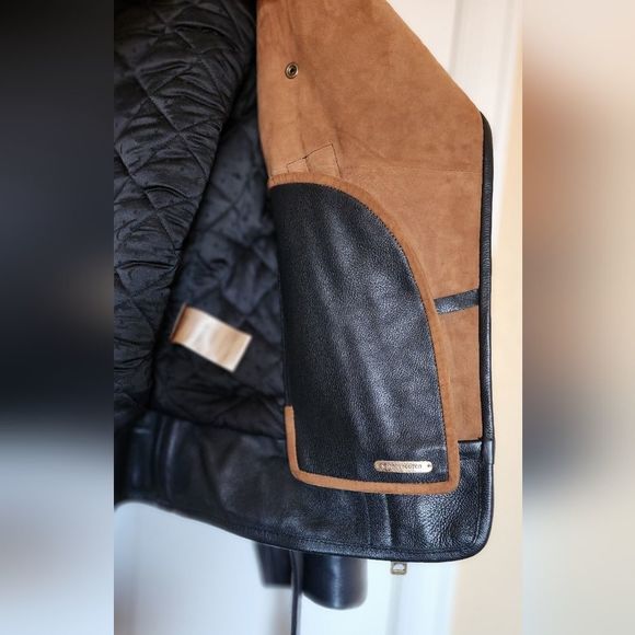 Scotch & Soda women's sheep hair and leather jacket size medium - Picture 6 of 16